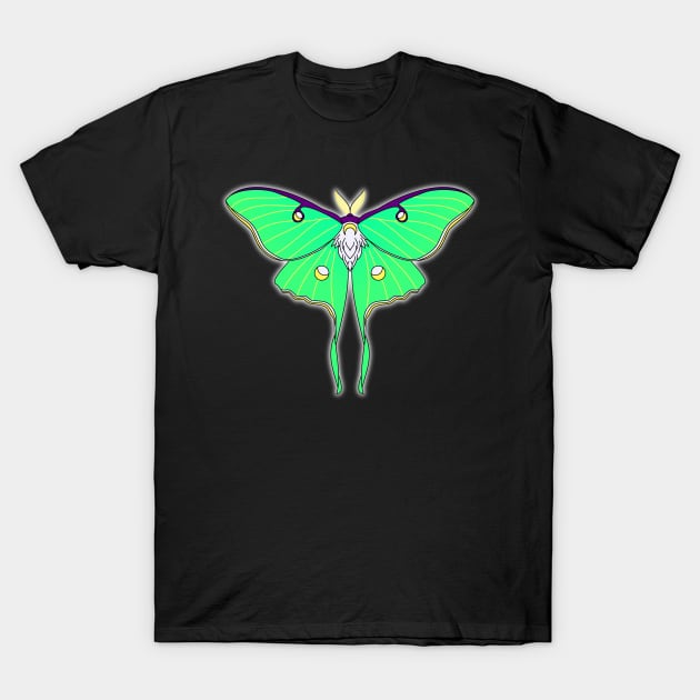 Luna Moth in color T-Shirt by RavenWake